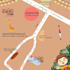 make cute illustrated mini vector maps for local businesses and store