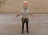 create a detailed 3d character model with pbr textures and rigging