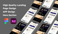 design website, landing page design, hero section in figma