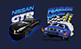 draw car automotive vehicle vector illustration for tshirt