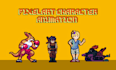 draw custom animated pixelart character animation for game