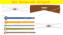 design belt , leather belt with factory ready techpack