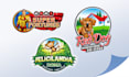 do mascot, cartoon and illustrative logo