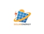 make modern solar panel power energy and electrical logo