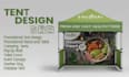 design an custom canopy tent, table cover and feather flag