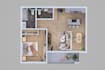 create 2d to 3d floor plan architectural 3d interior rendering