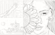 do artistic digital line art illustration