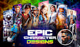 design stunning characters and artwork for book writers and storytellers