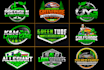 do amazing landscape, trimming, agriculture and lawn care logo