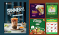 design creative flyer, brochure for supermarket or grocery store
