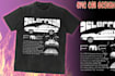 design car streetwear, t shirt high large grunge cars art