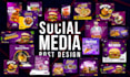 do social media post design, facebook post, google ads post