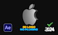 create 3d rotating logo 360, transparent background gif
