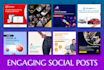 design creative social media graphics