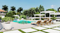 do backyard landscape design, garden, pool, patio, fireplace, deck