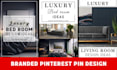 design 100 custom business pinterest pins for you