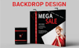 design event backdrop, expo banner and roll up banner