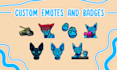 draw emotes, badges and stickers for twitch, discord etc