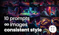 create a reusable midjourney prompt with consistent style