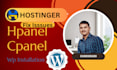 install wordpress theme and demo content fix issues hostinger