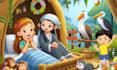 design children story book illustration and kids story