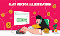 design a flat illustration for your best website