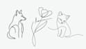 draw a minimalist tattoo design with one line