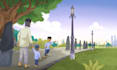 make illustration for kids story book with faceless style