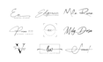 design a handwritten scripted cursive signature logo design