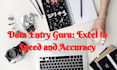 complete all data entry tasks precisely, and quickly with utmost satisfaction