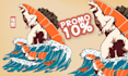 make retro vintage monster illustration for t shirt design