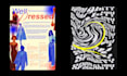 make a modern experimental graphic design poster