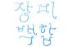 write a pretty beautiful Korean alphabet