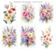 create watercolor flowers print art for digital download