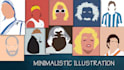 design minimalist flat illustration for you