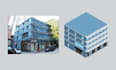 draw unique vector and isometric building illustrations