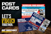 design perfect door hanger, rack card, dl flyer, postcard