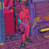 do a cyberpunk high detailed line art art