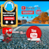 create animated youtube subscribe buttons, like and share