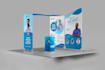 design trade show booth, pop up banner, backdrop, retractable, and exhibition