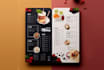 do modern and professional food menu, menu board, bar, bakery, cafe menu design