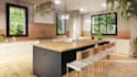 design your kitchen, with 3d rendering and elevations