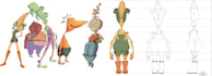 design characters and props and create turn around