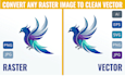 vectorize image, redesign or redraw your logo to vector
