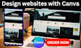 design amazing responsive canva website in canva make live