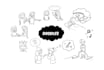 draw hand drawn chibi, editorial illustrations, minimal doodles and outline art