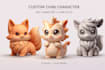 make cute chibi 3d character model ready for 3d printing