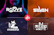 do dj music logo,and monogram,text,band,initial,producer,singer,,