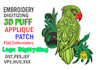 embroidery digitizing patch, convert to dst, pes, vp3 in 1hr