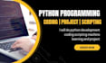 do python development coding scripting machine learning and project